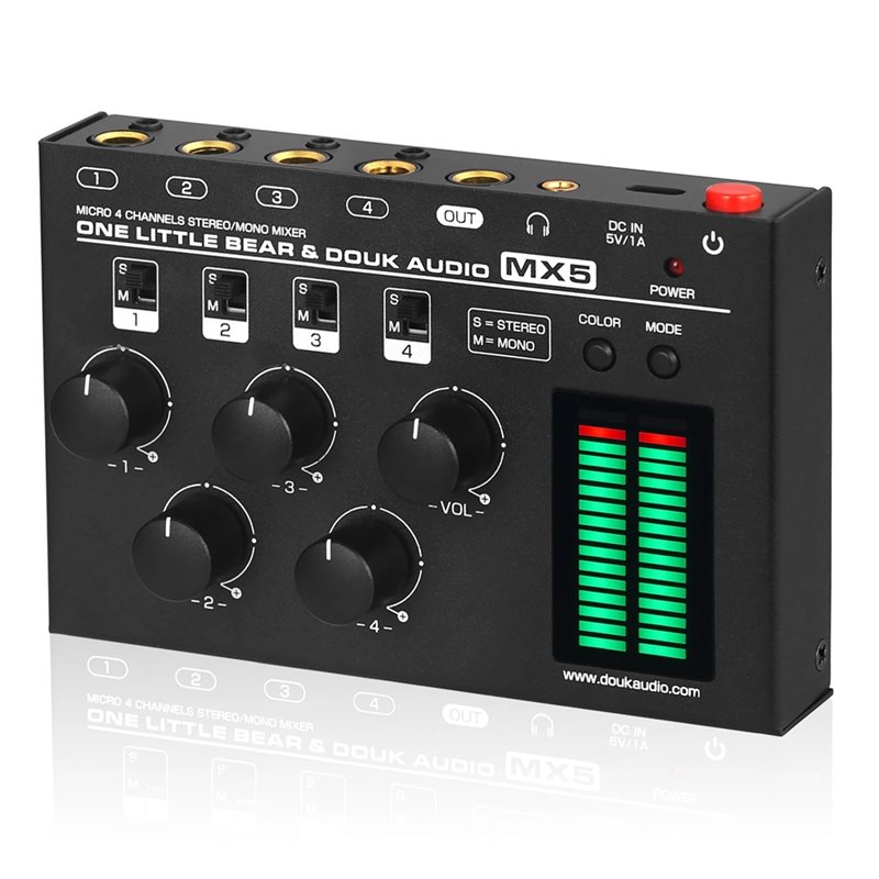 B67C For Douk Audio MX5 4 Chan - đánh giá và giá Audio Mixer 4 Channel