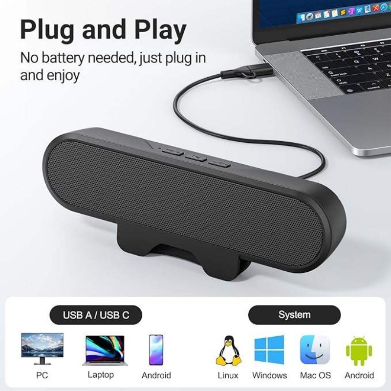 Portable Clip-on USB Soundbar  - đánh giá và giá Audio Music Online