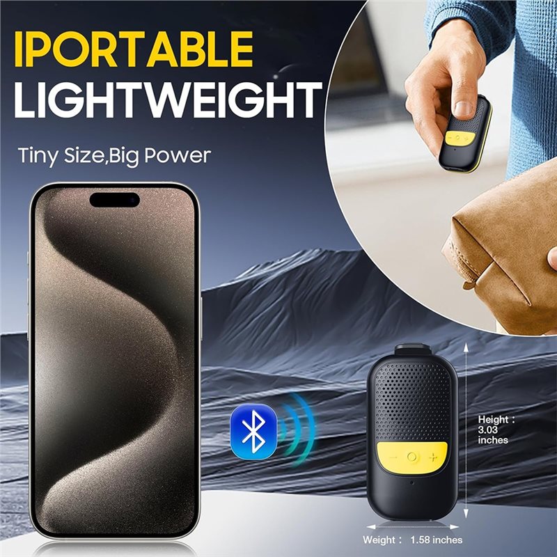 B68C Clip-On Portable Bluetoot - đánh giá và giá Audio Music Online