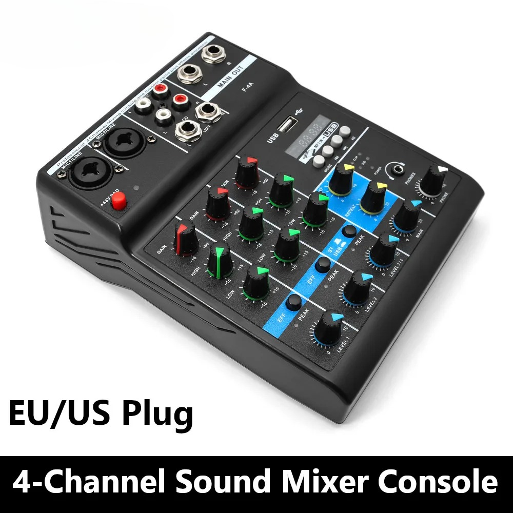 Professional 4-Channel Sound M - đánh giá và giá Audio Mixer 4 Channel