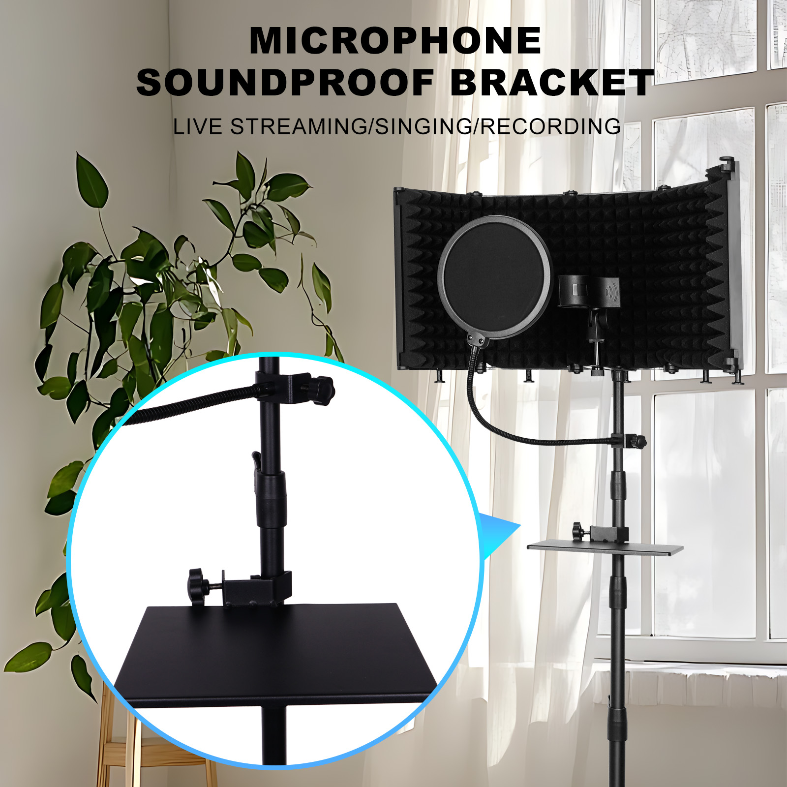 Studio Microphone Isolation Bo - đánh giá và giá Recording Pop Filter