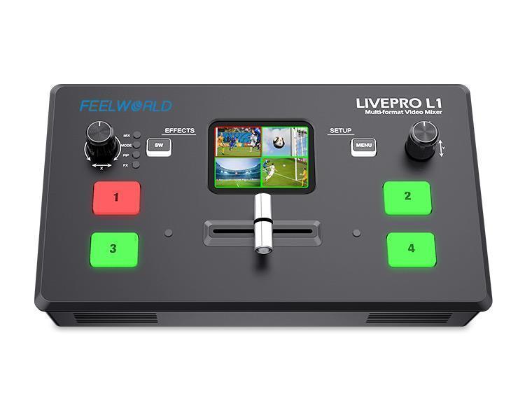 FEELWORLD LIVEPRO L1 V1 4xHDMI - đánh giá và giá Audio Mixer 4 Channel