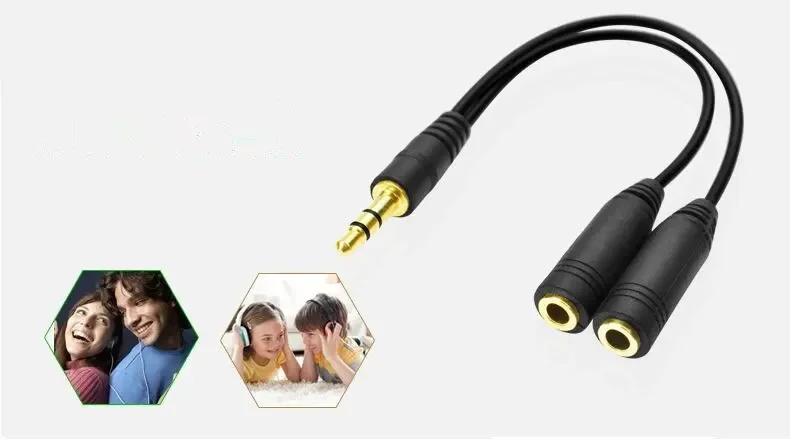 Headphone Splitter, 3.5mm Exte - đánh giá và giá Audio Music Box