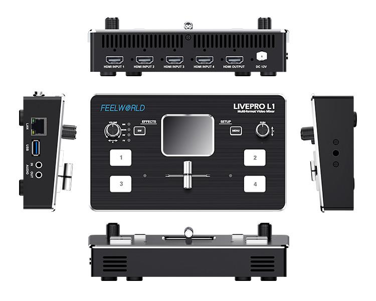 FEELWORLD LIVEPRO L1  4xHDMI I - đánh giá và giá Audio Mixer 4 Channel