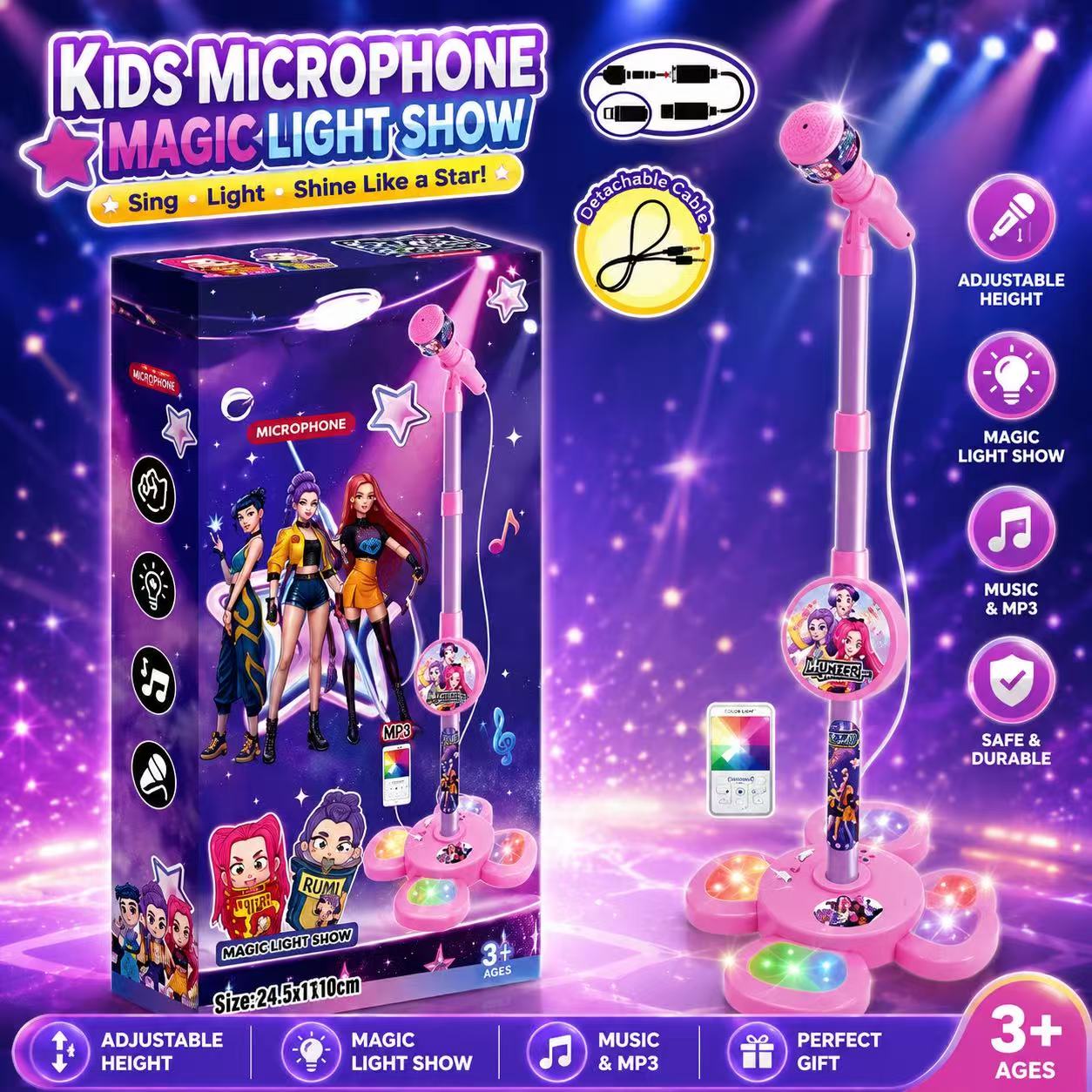 Karaoke Microphone with Stand, - đánh giá và giá Audio Music Edit